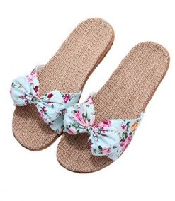 Women’s Cozy Indoor Cotton Flax Home Slippers