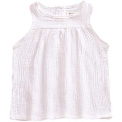 Baby Toddle Infant Girls Cotton Linen Blend Tank Tops T Shirts Blouse
