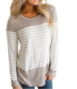 Womens Long Sleeve and Short Sleeve Round Neck T Shirts