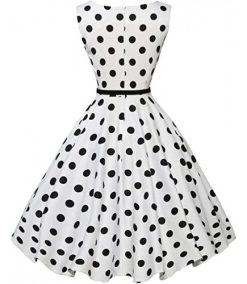 Boatneck Sleeveless Vintage Tea Dress with Belt