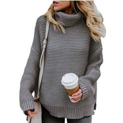 Long Sleeve Chunky Knit Pullover Sweater