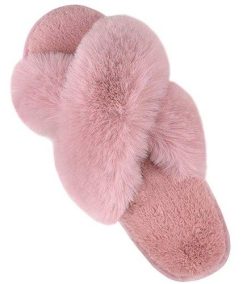 Soft Plush Fuzzy Cozy Rabbit Fur Flip Flop
