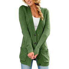 Open Front Pocket Cardigan Sweater