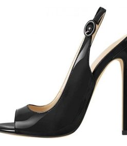 Women’s Fashion Peep Toe High Heel Slingback Sandals for Wedding Party Dress