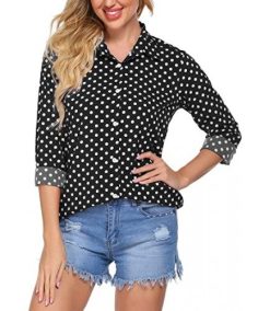 Womens Button Down Shirts Long Sleeve