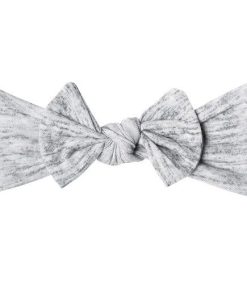 Baby Stretchy Soft Knit Headband BowRuby Grey