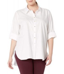 Women’s Non-Iron Tunic Roll Sleeve Shirt