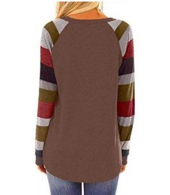Color Block Long Sleeve Casual Shirt Lightweight