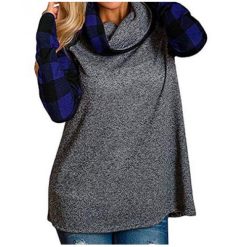 Shirts Hooded Plaid Tops Tunic