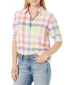 Women’s Classic-Fit Long-Sleeve Linen Shirt