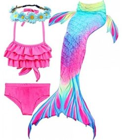Girls Swimsuits Mermaid for Swimming Mermaid Costume Bikini Set