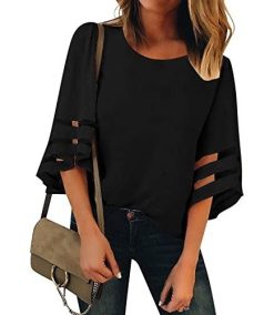 Women’s Casual 3/4 Bell Sleeve Blouse