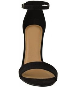 Womens Block High Heels Ankle Strap Sexy Open Toe Shoes Ladies Comfort Heeled Party Occasion Strappy Slip On Heel Dress Sandals