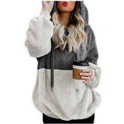 Double Fuzzy Casual Soft Pullover Coat