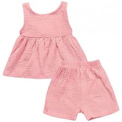 Toddler Infant Baby Girls Clothes Vest Skirt Tops +Short Pant Summer Outfits Set