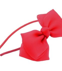 Bow Headband Lace Bowknot Headband Big Bow Ribbon Hair Hoop Girls Kids Party Decoration Headdress Cosplay Costume Headwear Halloween Makeup Handmade Headpiece Hair Band Elastic Hair Accessories Red
