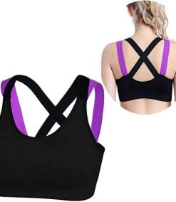 Sports Bra for Women Cross Straps Padded Yoga Bra Gym Fitness Top Vest Workout Underwear