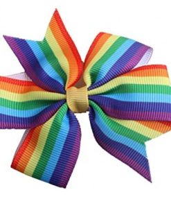 Baby Rainbow Headband Turban With Bow Girls Rainbow Hair Band Bowknot