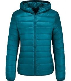 Women’s Lightweight Down Jacket Packable Puffer Hooded Short Coat