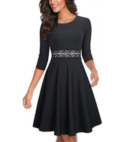 Women’s Vintage 50s Sleeveless Floral Embroidered Cocktail Swing Dress