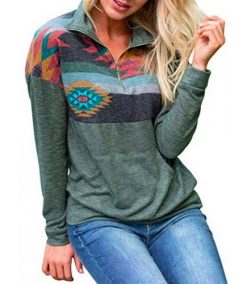 Zip Color Block Pullover Sweatshirt