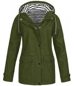 Women Rain Jackets with Hood Waterproof Lightweight Raincoat Outdoor Windbreaker