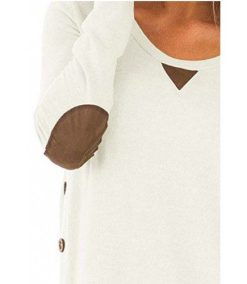 Casual Long Sleeve Faux Suede Loose