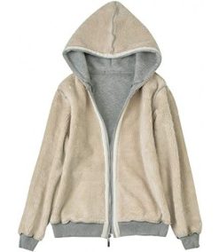 Women’s Casual Warm Sherpa Lined Zip Up Hooded Jacket Coat Fleece Sweatshirt